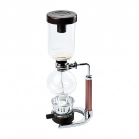 Eworld Japanese Style Siphon Coffee Maker Vacuum Pot 3 Cups - JF99 - Silver