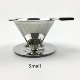 Ueinsang Filter Penyaring Kopi V60 Cone Coffee Dripper Filter Double Layer Small - F-401T - Silver