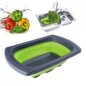 AsyPets Rak Bak Cuci Sayur Foldable Collapsible Drainer - JY748 - Green