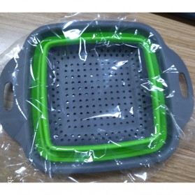 Rayfox Keranjang Saringan Lipat Drain Basket Foldable Collapsible Size S - DP0155 - Green - 11