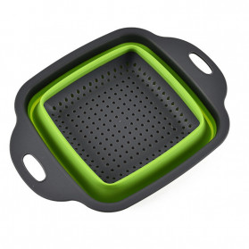 Rayfox Keranjang Saringan Lipat Drain Basket Foldable Collapsible Size L - DP0155 - Green - 6