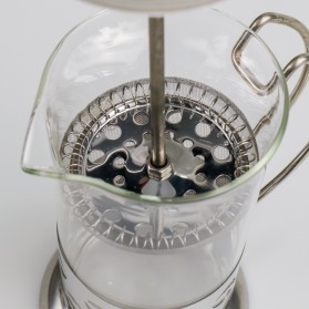 One Two Cups French Press Coffee Maker Pot Bean Pattern 350ml - KG72I - Silver - 4