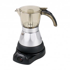Alloet Espresso Coffee Maker Moka Pot Teko Stovetop Filter 400W 150ml 3 Cups - MX002 - Black