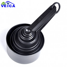 VEICA Sendok Takar Ukur Cup Measuring Spoon 10 PCS - 16799 - Black - 2