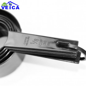 VEICA Sendok Takar Ukur Cup Measuring Spoon 10 PCS - 16799 - Black - 3