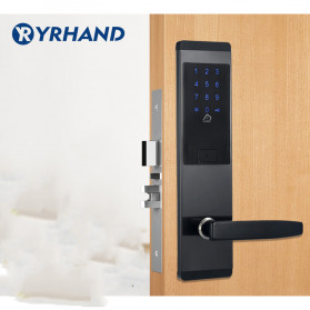 YRHAND Gagang Pintu Elektrik Intelligent Password Tapping Key Card Door Unlock Right Open - T20 - Black