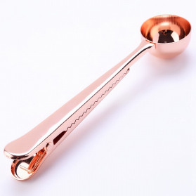 Urijk Sendok Takar Kopi Teh Measuring Spoon Stainless Steel with Clip - G119866 - Rose Gold