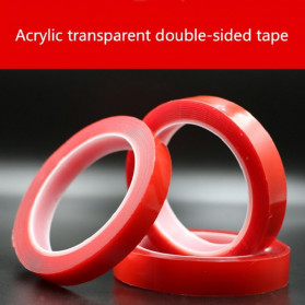 SZBFT Perekat Double Tape Acrylic Adhesive Transparent No Trace Sticker 30 mm x 3 m - J4702 - Red - 9