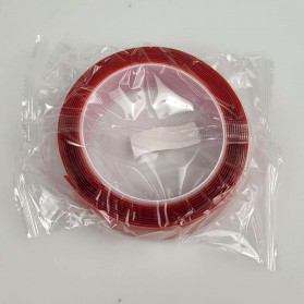 SZBFT Perekat Double Tape Acrylic Adhesive Transparent No Trace Sticker 25 mm x 3 m - J4702 - Red - 11
