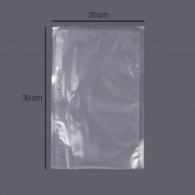 Luckima Kantong Plastik Vacuum Sealer Storage Bag 20 x 30 cm 100PCS - HK-08 - Transparent - 6