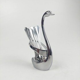 EWIN Set Sendok Garpu Elegant Swan Flatwares Base Stainless Steel - NP311 - Silver
