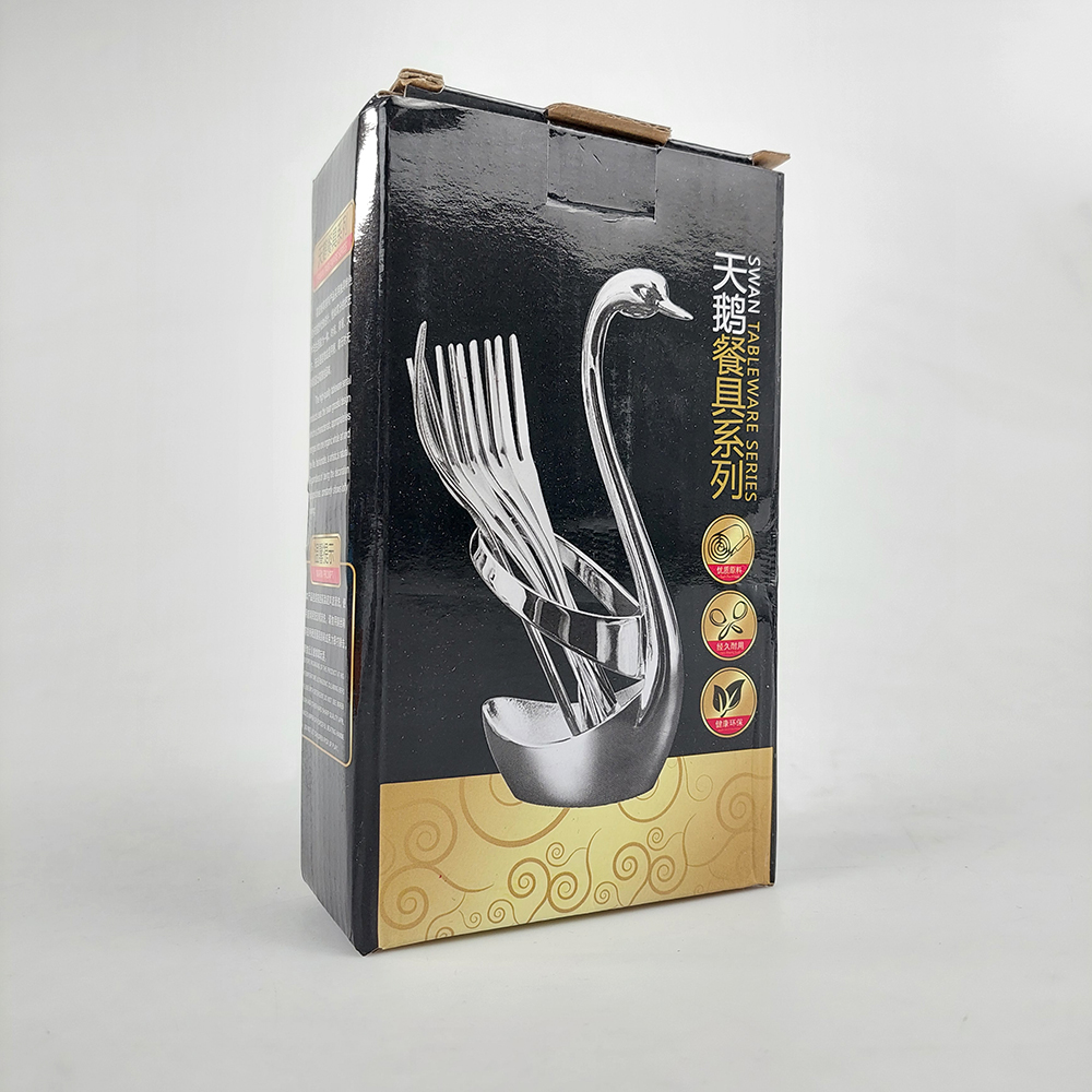 Gambar produk EWIN Set Sendok Garpu Elegant Swan Flatwares Base Stainless Steel - NP311