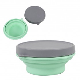 Gelas & Mug - ACEBON Gelas Lipat Silikon Foldable Travel Mug 500 ml - GY1000 - Light Green