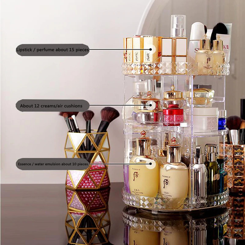 Mordoa Rak  Organizer Make Up  Kosmetik 360 Degree Rotating 