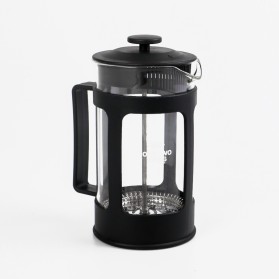 One Two Cups Teko Kopi French Press Coffee Maker Pot 600ml - KG73I - Black