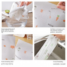 Qian Feng Tisu Kertas Reusable Paper Towel 1 Roll (50 Helai) - MB104P - White - 9