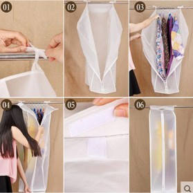 YIXIN PEVA Cover Pakaian Anti Debu Dustproof Cloth Organizer 60x50x90cm -  PE1 - Transparent - 9