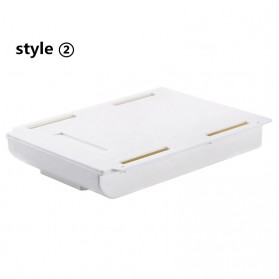 Staca Laci Meja Storage Box Case Desk Sticky Adhesive - STA05 - White