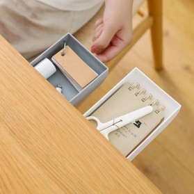 Staca Laci Meja Storage Box Case Desk Sticky Adhesive - STA05 - White - 5