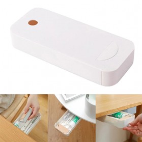 Staca Laci Meja Storage Box Case Desk Sticky Adhesive - STA05 - White - 6