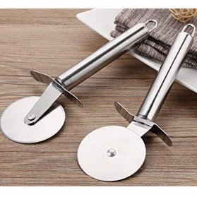 HyhXQ Pisau Pemotong Kue Pizza Roller Cutter Stainless Steel - CJ360 - Silver - 3