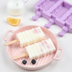 SJ Cetakan Es Krim 3 Hole Silicone Mold Dessert with 50 Popsicle Sticks Model Rabbit - JSC8004 - 5