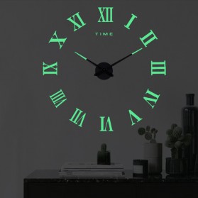 Taffware Jam Dinding Besar DIY Giant Wall Clock Quartz Glow in The Dark 80-130cm - DIY-106