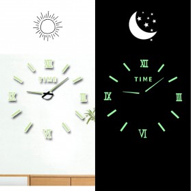 Taffware Jam Dinding Besar DIY Giant Wall Clock Quartz Glow in The Dark 80-130cm - DIY-106 - 3