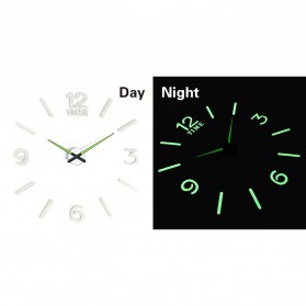 Taffware Jam Dinding Besar DIY Giant Wall Clock Quartz Glow in The Dark 80-130cm - DIY-106 - 5