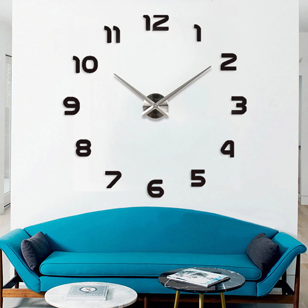 Taffware Jam Dinding Besar DIY Giant Wall Clock Quartz Glow in The Dark