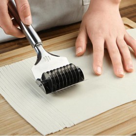Cooking & Baking - TUUTH Roller Pemotong Adonan Mie Rolling Noodles Cutter - QMQ669 - Silver