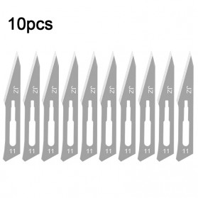 JIGONG Pisau Bedah Scalpel Surgical Blades 10 PCS Number 11 - YY0174 - Gray