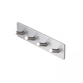 KHGDNOR Gantungan Dinding Kapstok Hook Hanger Stainless Steel 4 Hanger - MT30 - Silver