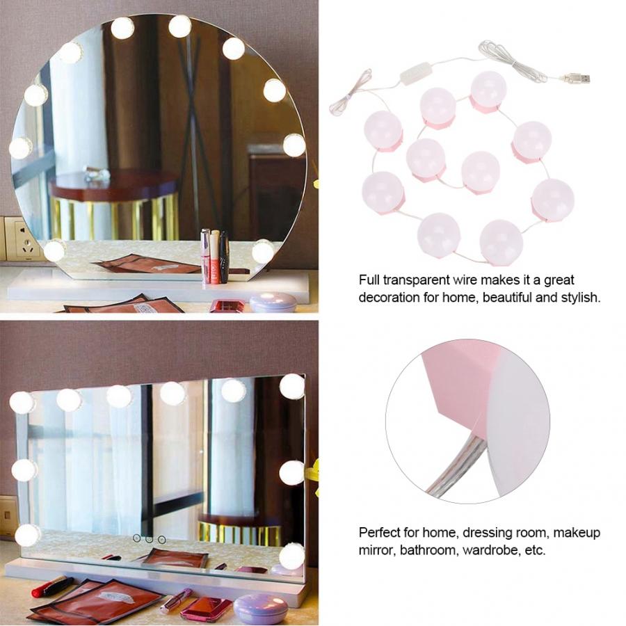 Luckyled Lampu  LED Cermin Makeup Kamar  Mandi  Warm White 10 