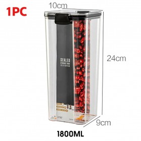 TaffHOME Toples Wadah Penyimpanan Makanan Food Storage Container 1800ML - YF0086 - Transparent