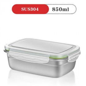 HOMEFAVOR Kotak Makan Bento Lunch Box Stainless Steel 850ml - KT046 - Green