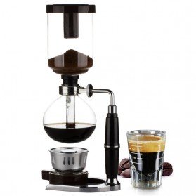 Eworld Japanese Style Siphon Coffee Maker Vacuum Pot 5 Cups - JF99 - Black