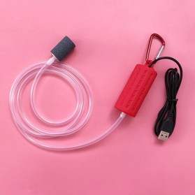 SweetLife Pompa Air Aquarium Mini USB Oxygen Air Pump with Air Stone - CP208 - Red