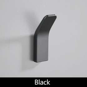 NesZ Gantungan Dinding Bathroom Wall Hook Hanger Aluminium - SH015 - Black