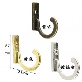 KAK Gantungan Dinding Hook Hanger Screw Rack 10 PCS - YWX833 - Bronze