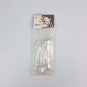 JYC Set Sendok Garpu Teh Vintage Teaspoon Fork Royal Style - LTA057 - Silver - 4
