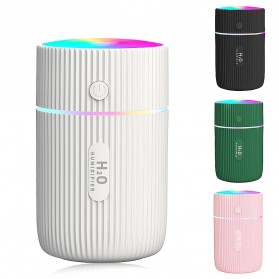 DIOZO Marquee Air Humidifier Aromatherapy Oil Diffuser Colorful Lights 220ml - LX06 - White - 1