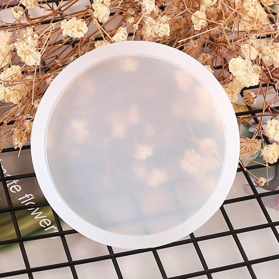 Gambar produk HiResin Cetakan Epoxy Resin Silikon Casting DIY Tray Coaster Handmade Craft 14cm - SL14