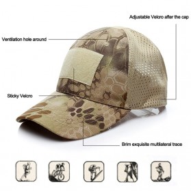 GUMAO Topi Mesh Baseball Army Look Cap with Velcro - PLY-CAP-01 - Camouflage - 2