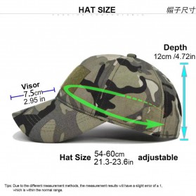 GUMAO Topi Mesh Baseball Army Look Cap with Velcro - PLY-CAP-01 - Camouflage - 3