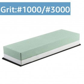 MYVIT Glitzy Batu Pengasah Pisau Whetstone Knife Sharpener 1000/3000 - Wkss-02 - Green