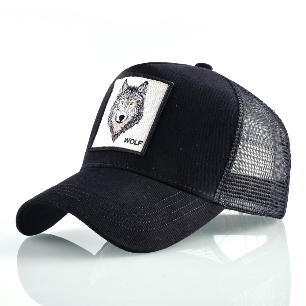KISSBAOBEI Topi Trucker Baseball Wolf 