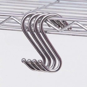 Hanger Gantungan S Type Hook Stainless Steel 7 CM 10 PCS - M127 - Silver - 6