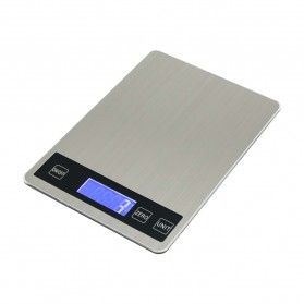 DHOME Timbangan Dapur Digital Kitchen Scale USB Rechargeable 15kg Akurasi 1g - JJ210299 - Silver