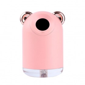 Alloet Air Humidifier Diffuser Desain Lucu Lampu LED 220ml - H61 - Pink